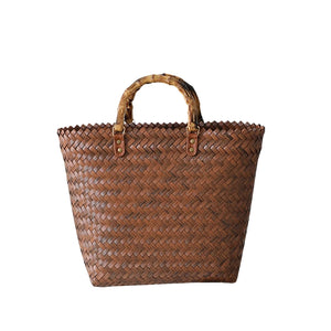 Bolsa Palha Praia Marrom