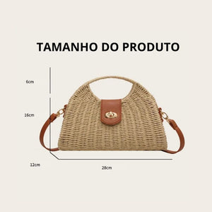 Tamanho da Bolsa de Praia de Palha