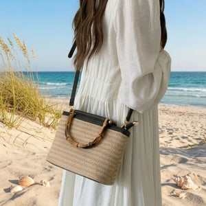 bolsa de palha de praia