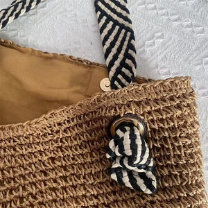 Detalhes da Alça e Fechamento da Bolsa de Praia