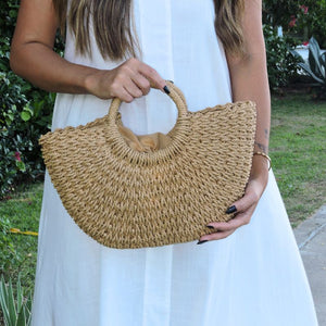 bolsa de palha sofisticada