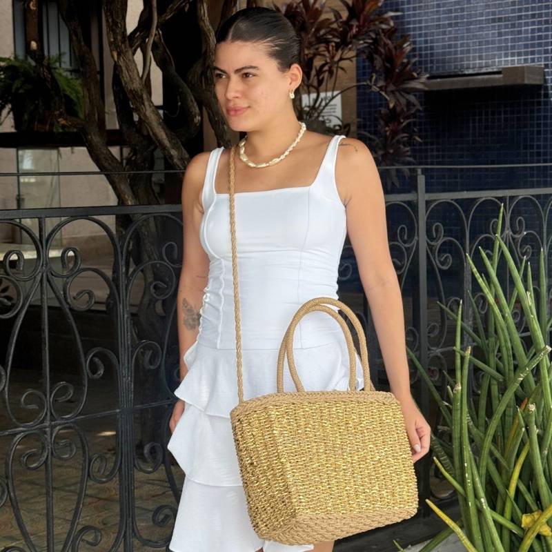 Bolsa de Palha Quadrada