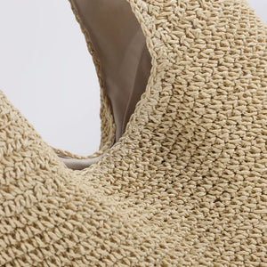 Detalhes da Bolsa de Palha Rattan