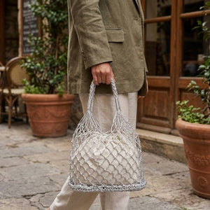 Bolsa de palha sofisticada