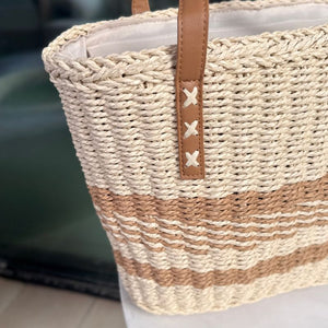 Detalhes da Bolsa de Praia Palha