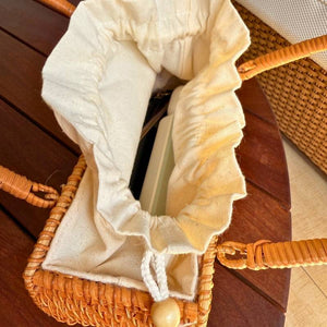bolsa de palha rattan