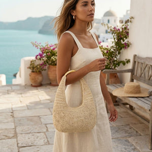 bolsa de palha rattan