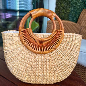 bolsa de palha chic