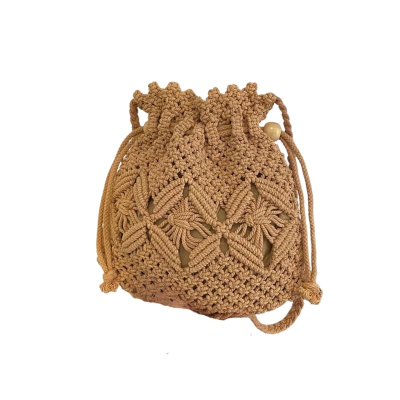 Bolsa de Crochê Toscana – Luxo Artesanal Cáqui. Exclusiva!