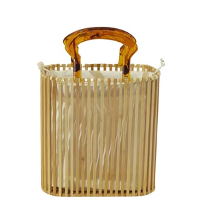Bolsa de Praia Bambu Natural Belleville Bege
