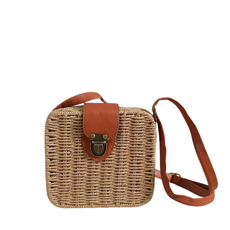Bolsa de Praia Chique Retangular Cáqui – Elegância Natural