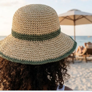 chapeu em croche feito de palha