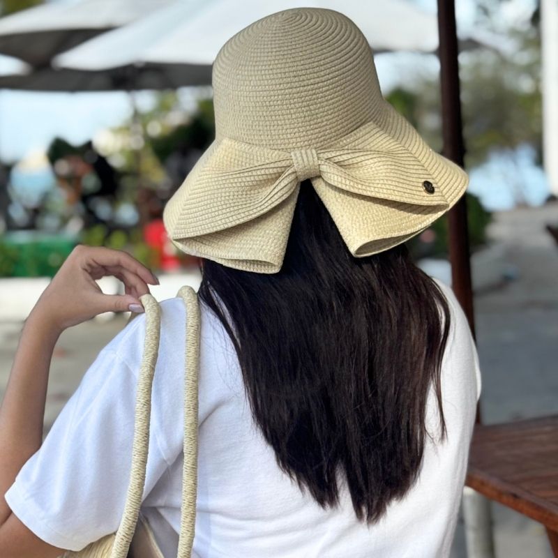 chapeu de praia de palha laco