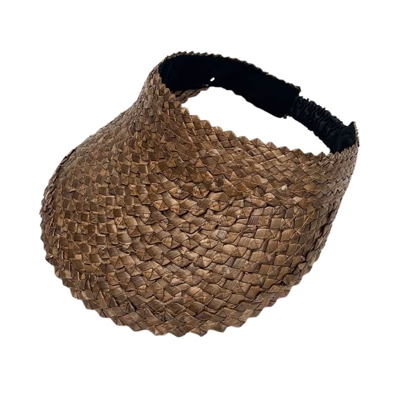Viseira Feminina Rattan SunBreeze - Elegância em Marrom