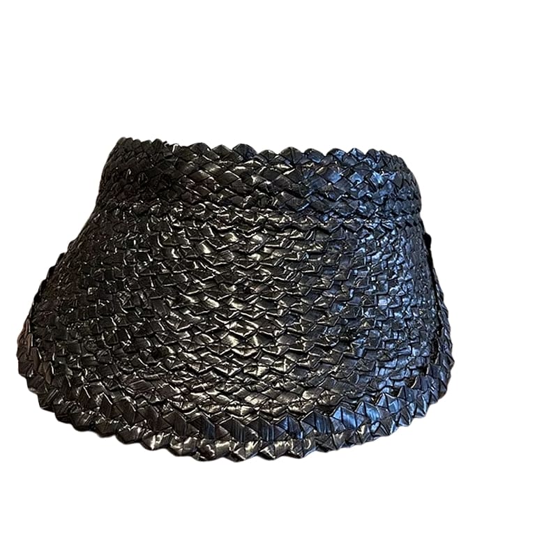 Viseira Feminina Rattan SunBreeze - Elegância em Preto