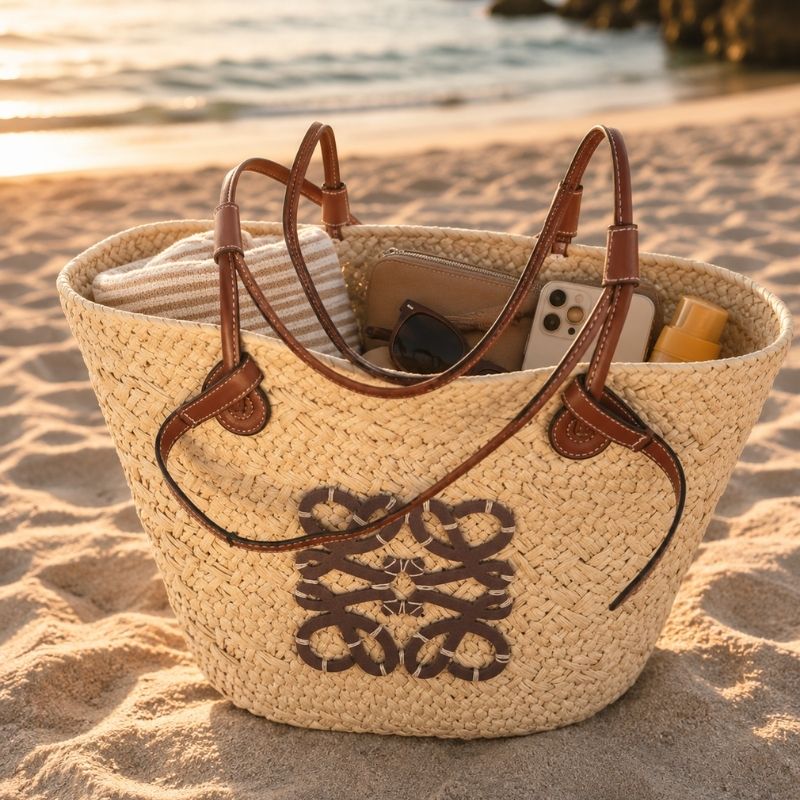 bolsa de palha de praia feminina grande