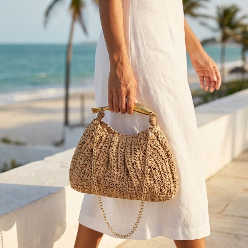 bolsa de palha feminina chic 2