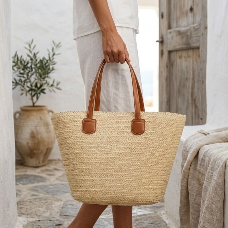 bolsa de palha de praia