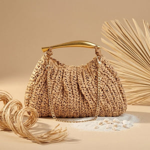 bolsa de palha chique