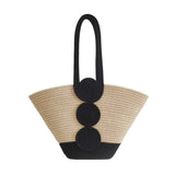 Bolsa Praia Palha Santorini – Branco Traçado