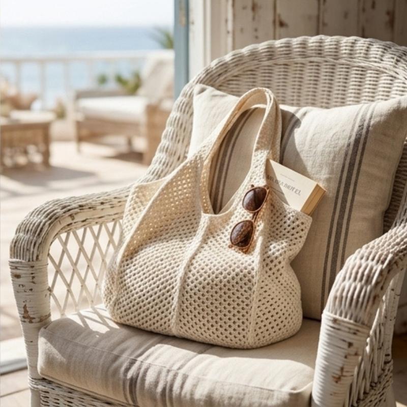 bolsa de crochê grande