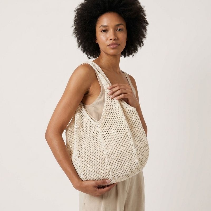 bolsa de croche estilosa