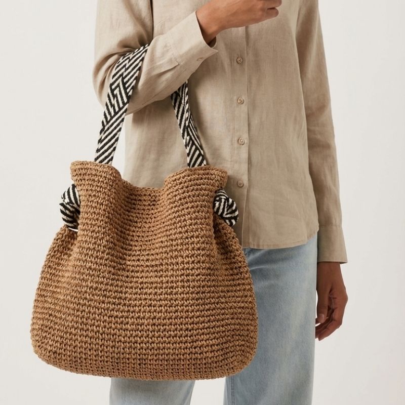 bolsa de palha feminina luxo