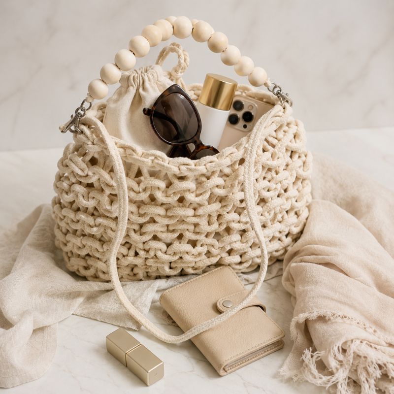 bolsa de praia em croche