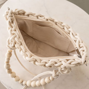 interior da bolsa de croche natural offwhite