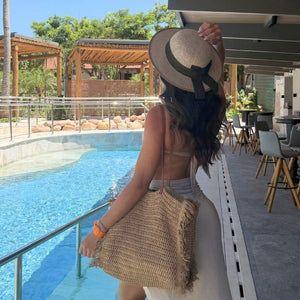 bolsa de raia grande com franja