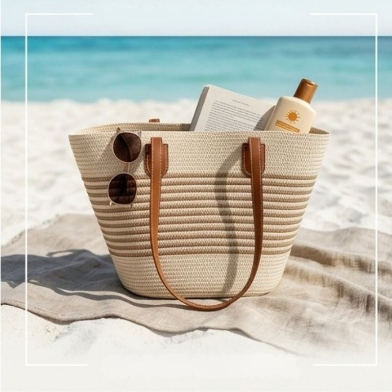 bolsa de palha de praia