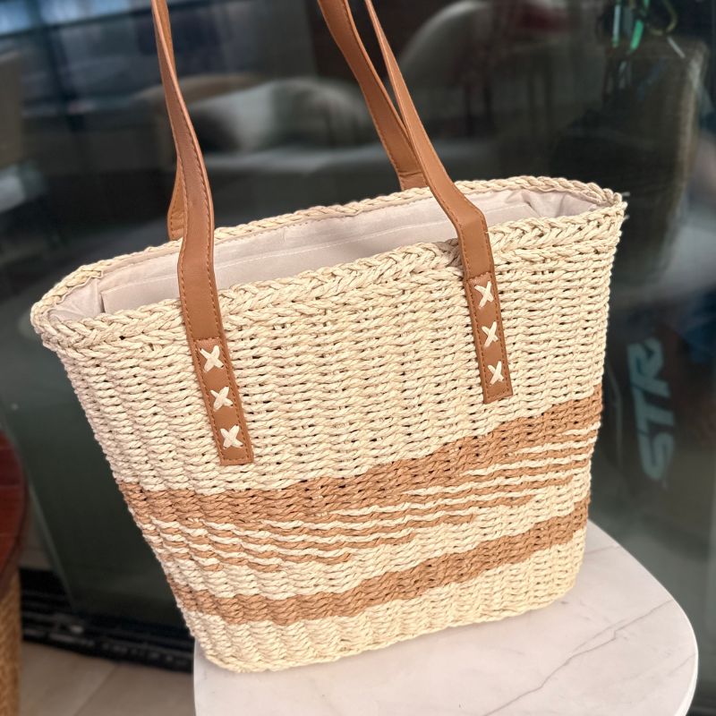 Bolsa de Praia Palha Listrada