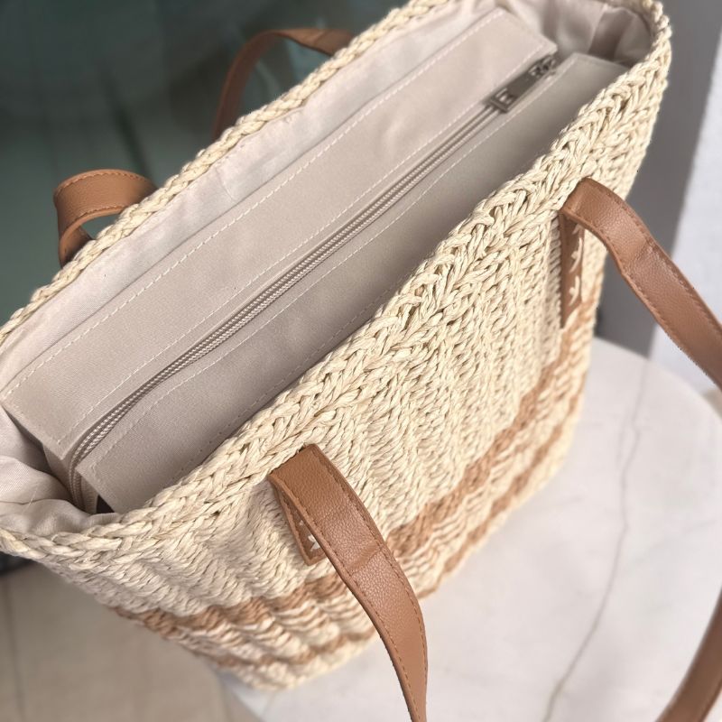 Bolsa de Praia Palha Boêmia Artesanal