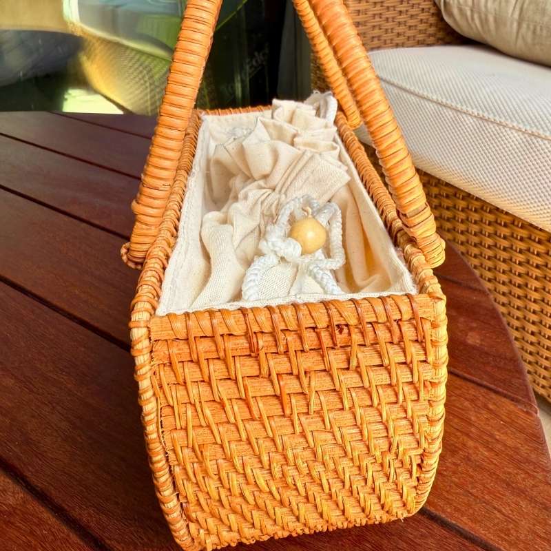 bolsa de palha chic