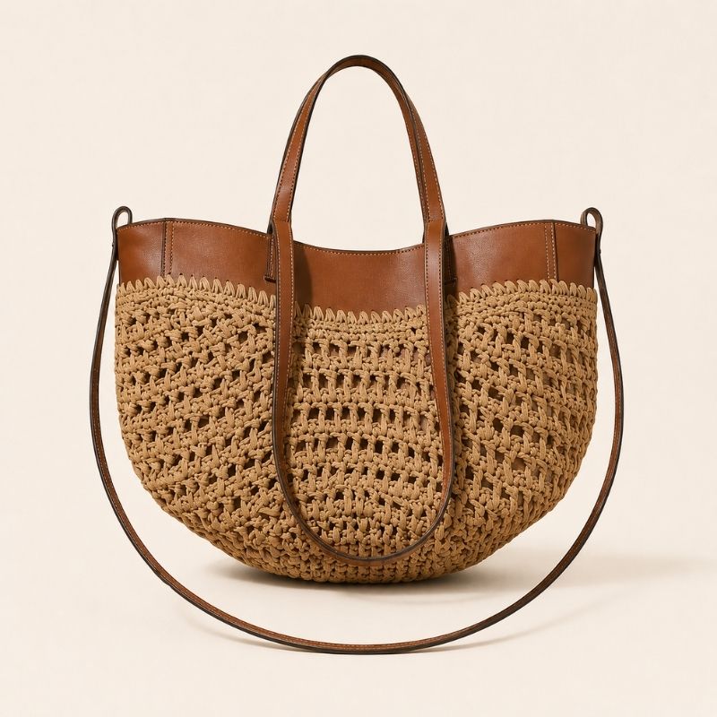 bolsa de palha chique resort