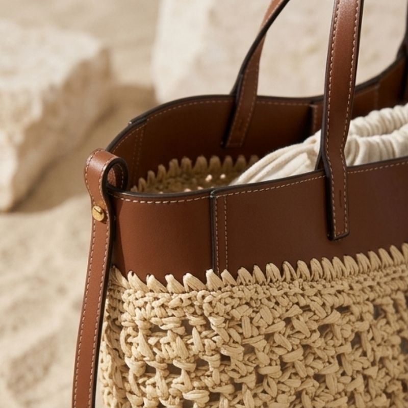 bolsa feminina chique de palha