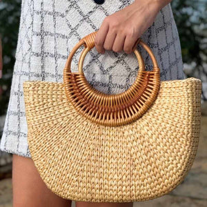 bolsa de praia de palha 