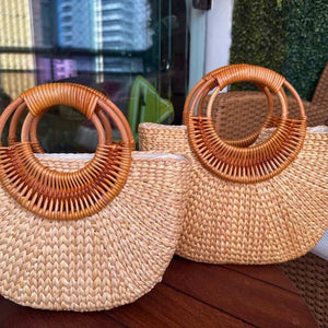 bolsa de palha natural