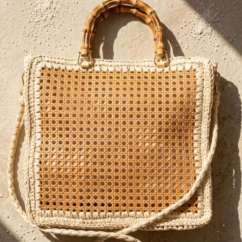 bolsa feminina de praia luxuosa