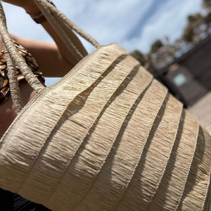 Detalhes da Bolsa de Palha Natural na Bolsa de Praia
