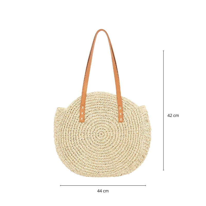 Tamanho da Bolsa de Praia de Palha Venti Bege