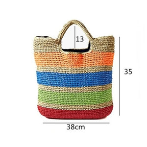 Bolsa de Praia em Linho Medidas
