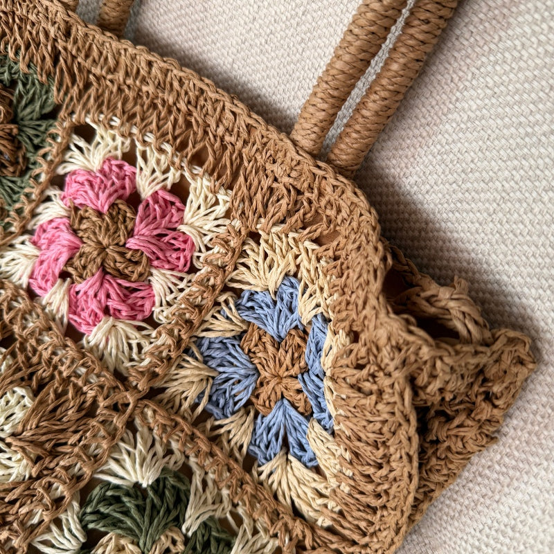 Bolsa Crochê Floral