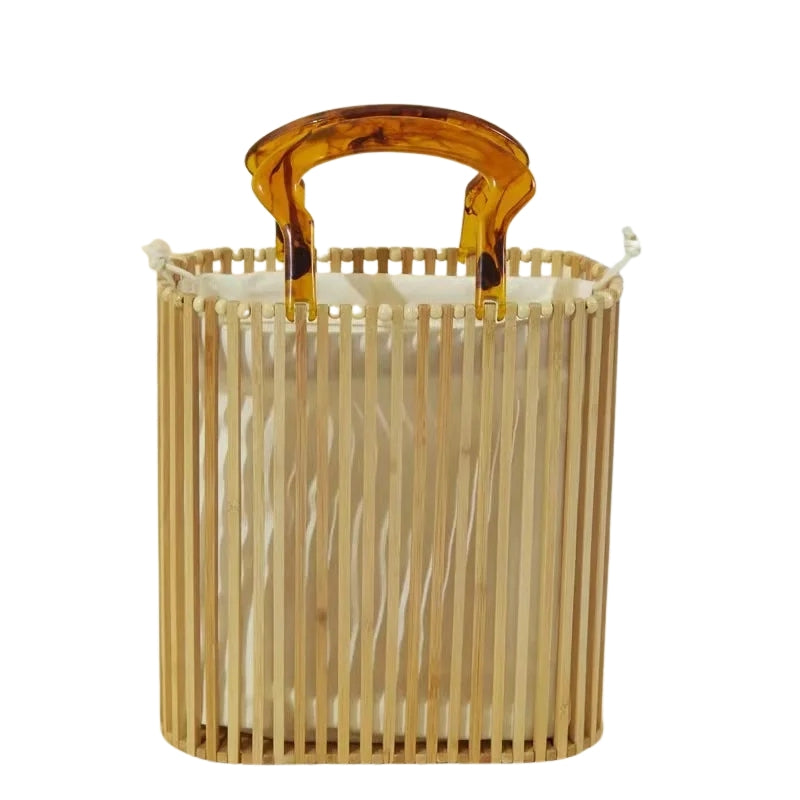 Bolsa de Praia Bambu Natural Belleville Bege