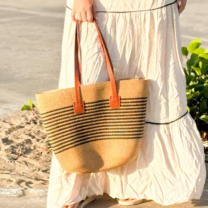 bolsa de palha elegante