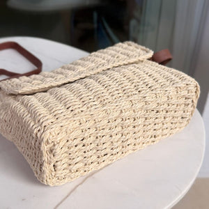 Loja Bolsa de Praia Palha Carmel Pequena Trançada