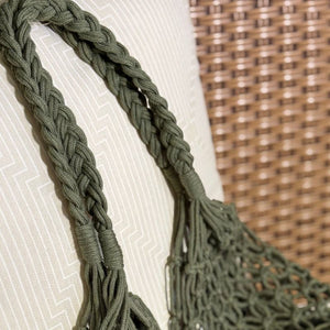 Detalhes da Alça da Bolsa de Praia Verde