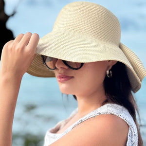 chapeu de palha com laco 