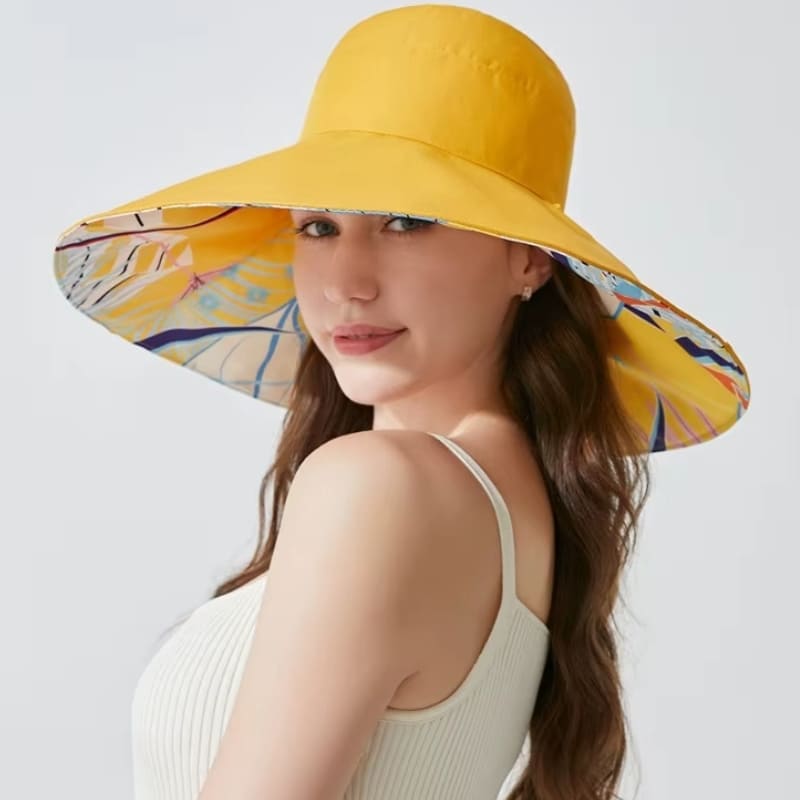 Chapéu de Sol Dupla Face Amarelo