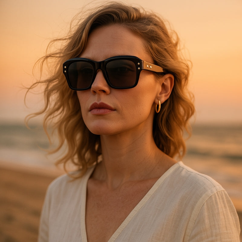 Óculos de Sol Feminino Preto - Modelo Elegante Noire